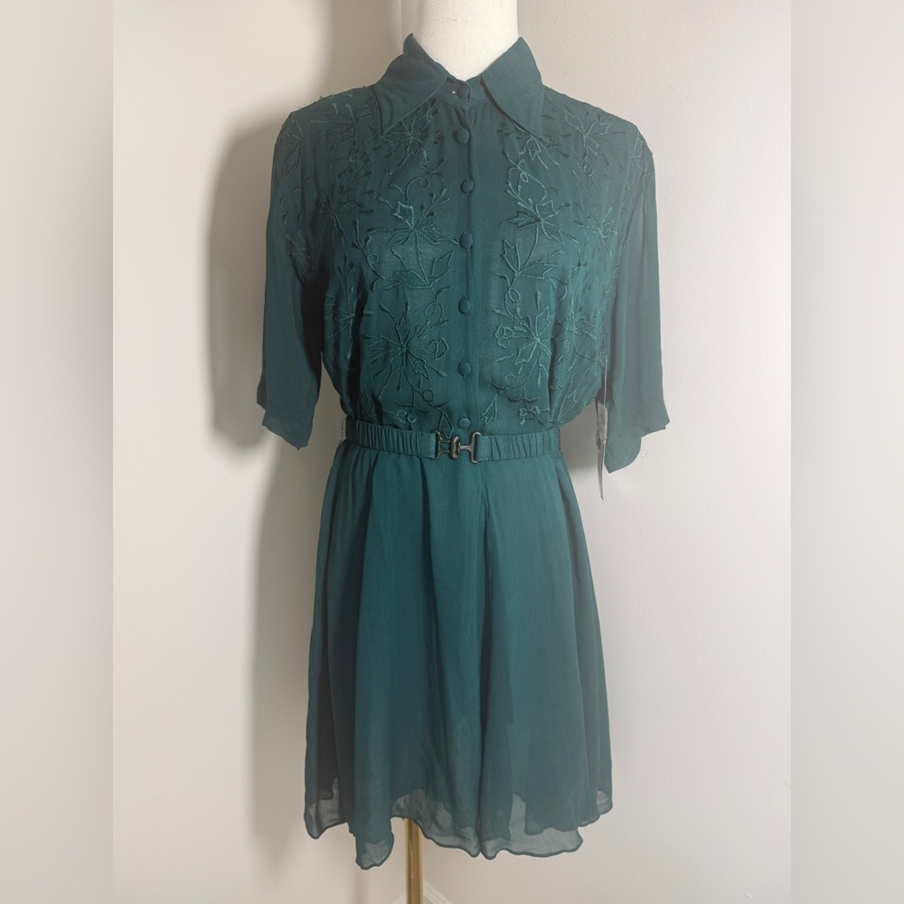 VINTAGE 90s NOSTALGIA sheer shirt DRESS